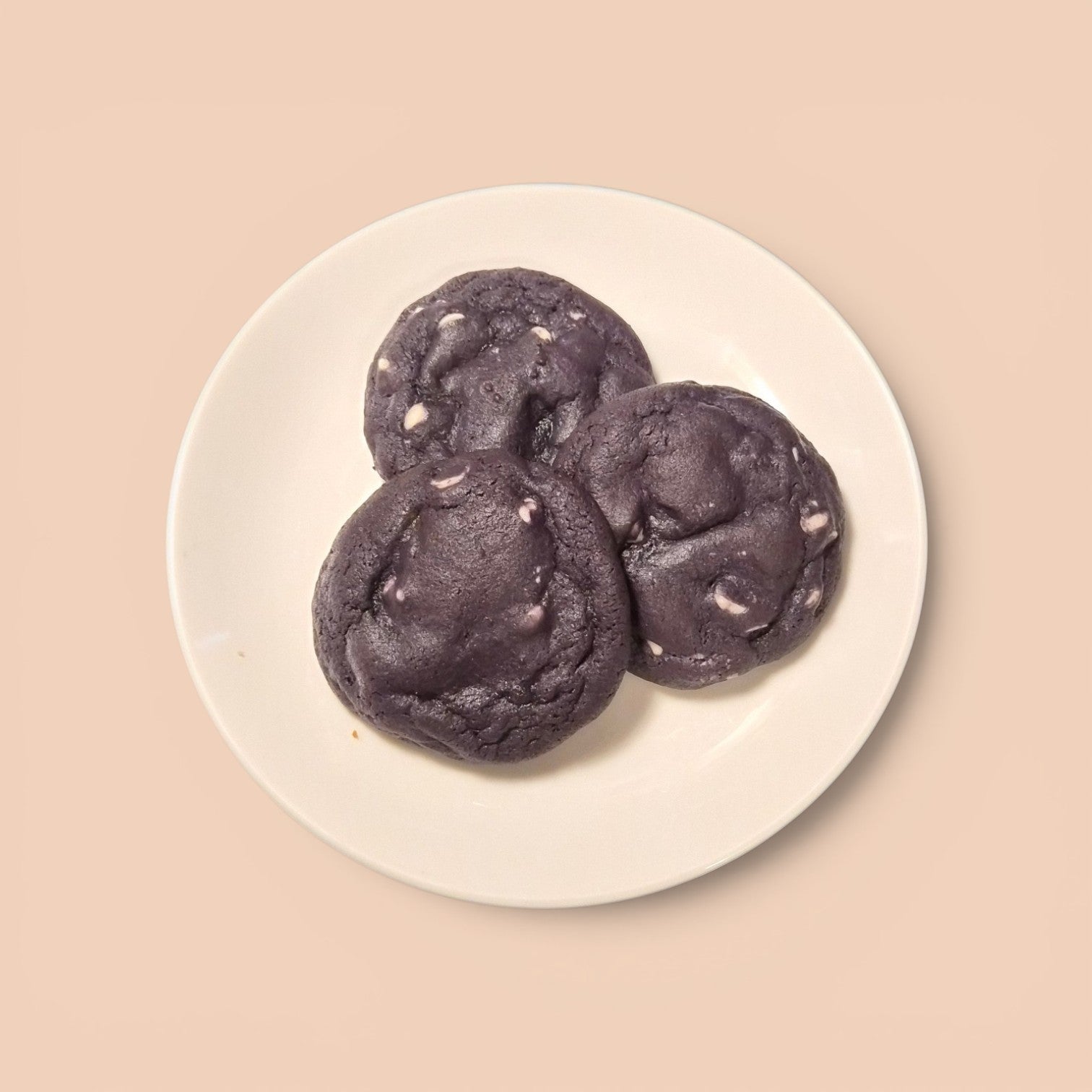 Ube white chocolate chip cookie